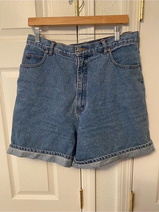 Honors Pants - Casual Mid-Rise Blue Denim Women's Shorts